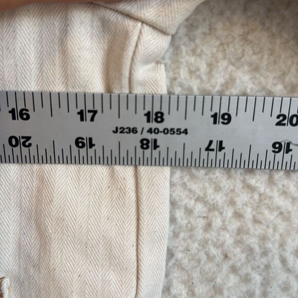 J Crew Lightweight canvas chore jacket in ecru herringbone Womens XS Stone Beige - Picture 10 of 10